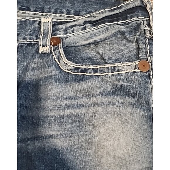 TRUE RELIGION size 42 30 Mens SUPER T Ricky Thick Stitch  Vintage denim Jeans - Picture 2 of 10